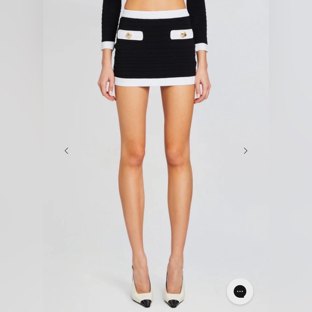 Retrofete Rebecca Bandage Black and White Skirt Brand New